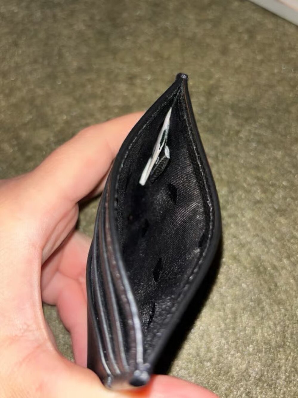 Black Card Holder Wallet Gold Hardware